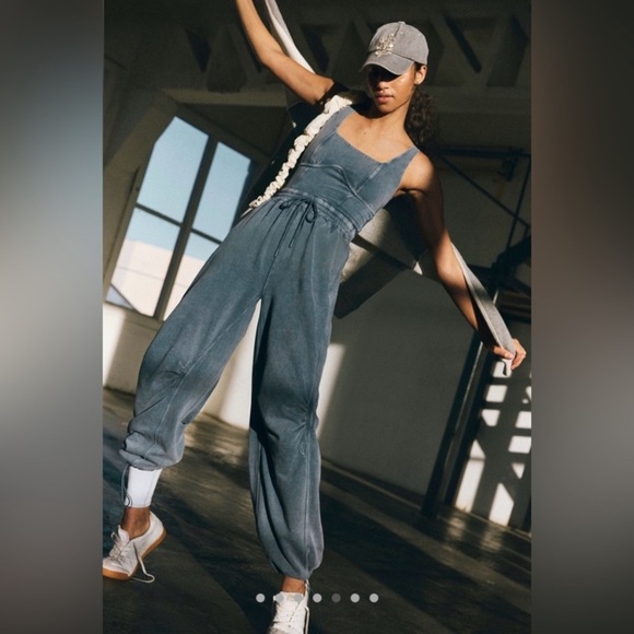 New! FP Movement by Free People inbound onesie Navy Jumpsuit 2924 - Picture 6 of 14